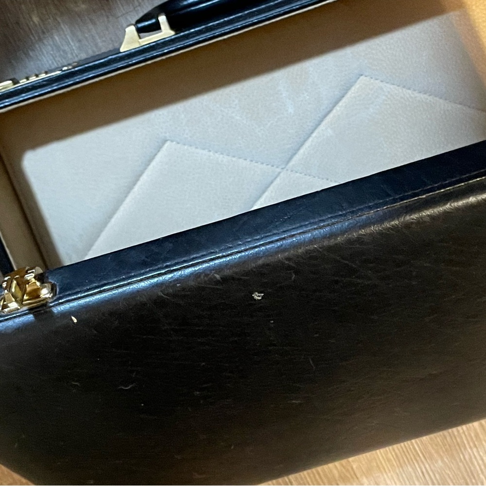 Vintage Attaché Hard Sided Briefcase RARE 1980s Black - Picture 2 of 6